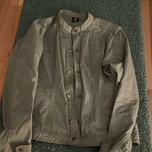 Kuhl XL blue sage green motorcycle jacket with stretch panels.